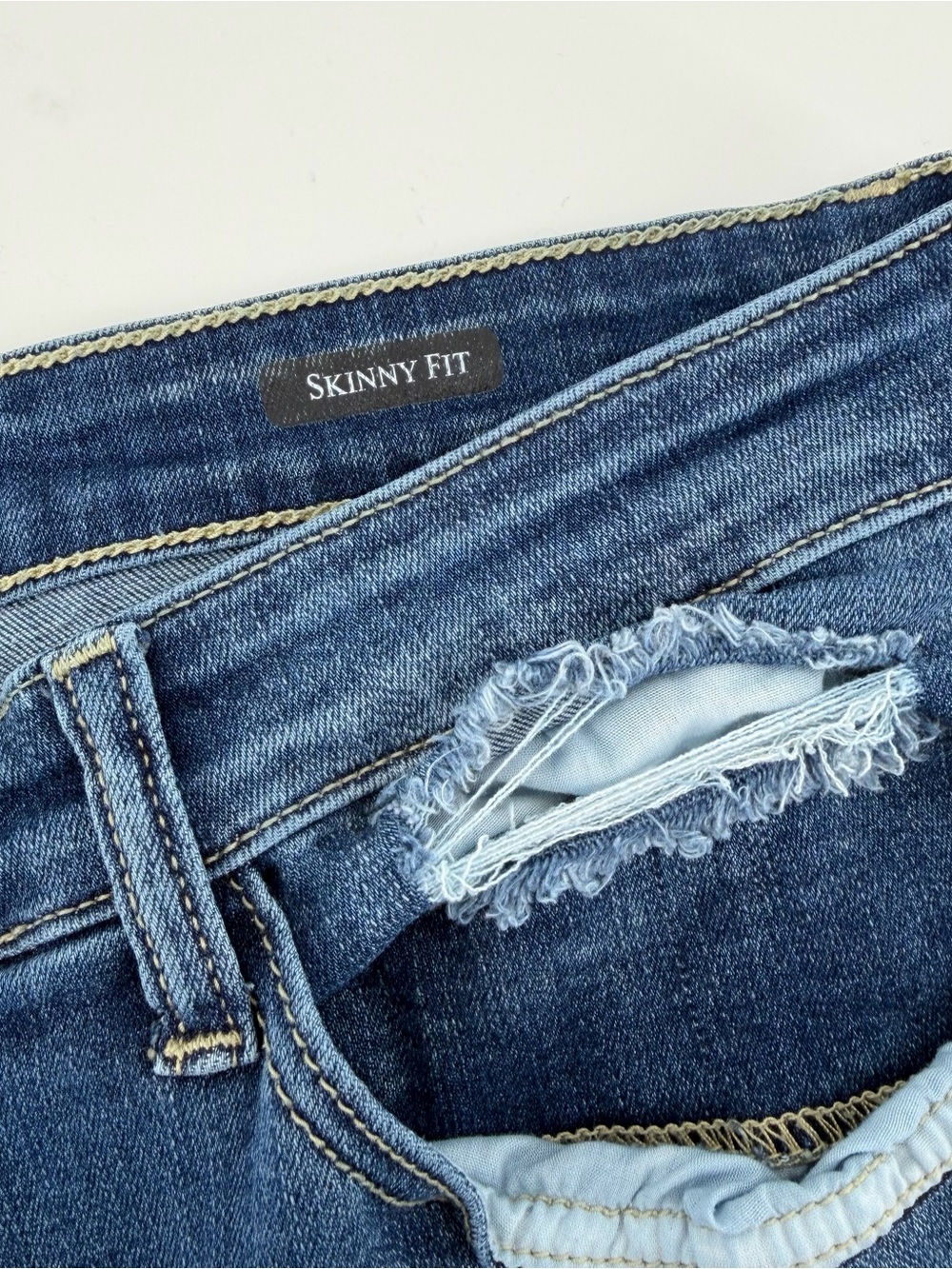 Judy Blue 2X Janette Camo Patch Skinny Jeans Plus Size Mid Rise Distressed Denim - Picture 6 of 15